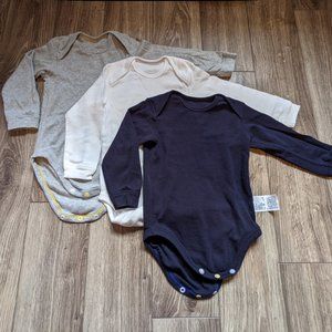 [KIDS 2/$20] Baby (18-24M) - UNIQLO BUNDLE: 3 LS Bodysuits